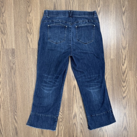 Democracy Jeans Womens 16W Blue Straight Crop Ab Technology Stretch Comfy Denim - Picture 5 of 15